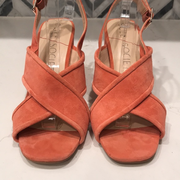 So-Joree coral suede block heel - Picture 3 of 8